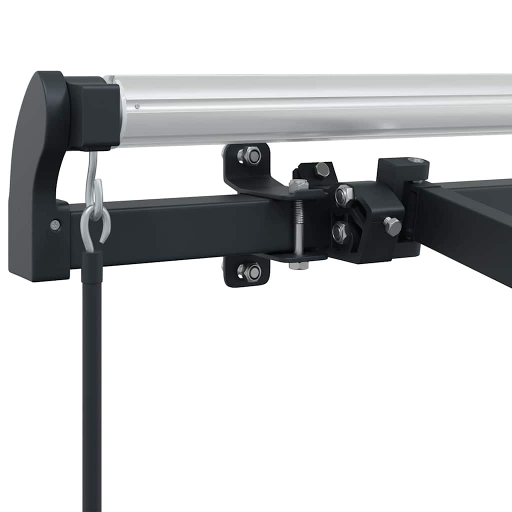 Awning Frame Retractable Manual Anthracite 4 x 2 m Metal