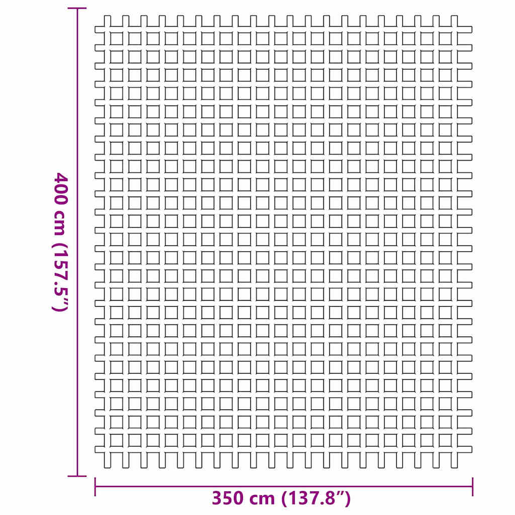 Tent Carpet Green 400 x 350 cm Polyester