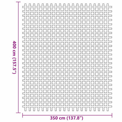 Tent Carpet Green 400 x 350 cm Polyester