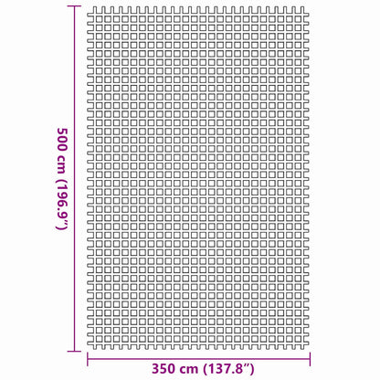 Tent Carpet Green 500 x 350 cm Polyester
