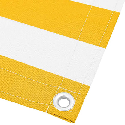 Balcony Screen Yellow and White Stripe 75x1000 cm