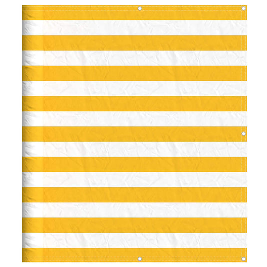 Balcony Screen Yellow and White Stripe 120x1000 cm