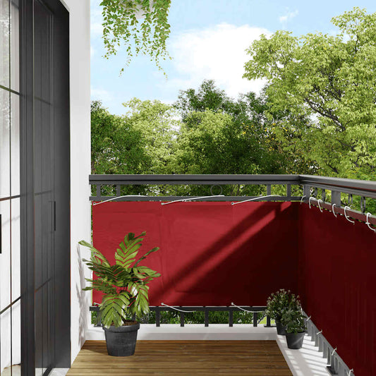 Balcony Screen Red 75x700 cm 100% Polyester Oxford