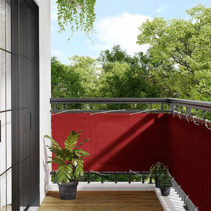 Balcony Screen Red 75x800 cm 100% Polyester Oxford