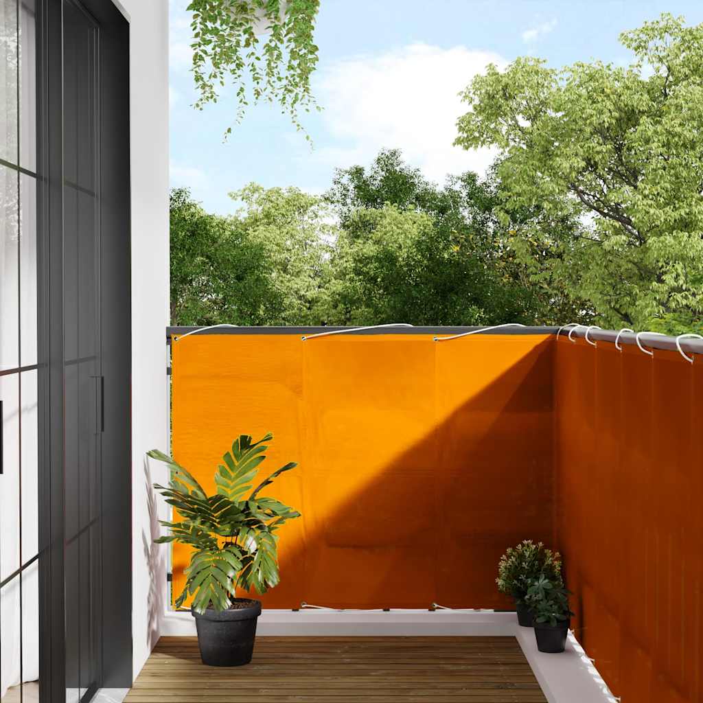 Balcony Screen Orange 120x700 cm 100% Polyester Oxford