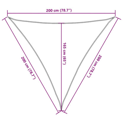 Sun Shade Sail Terracotta 2x2x2 m 100% Polyester Oxford