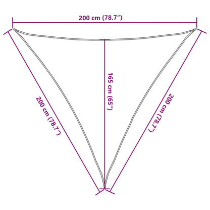 Sun Shade Sail Dark Green 2x2x2 m 100% Polyester Oxford