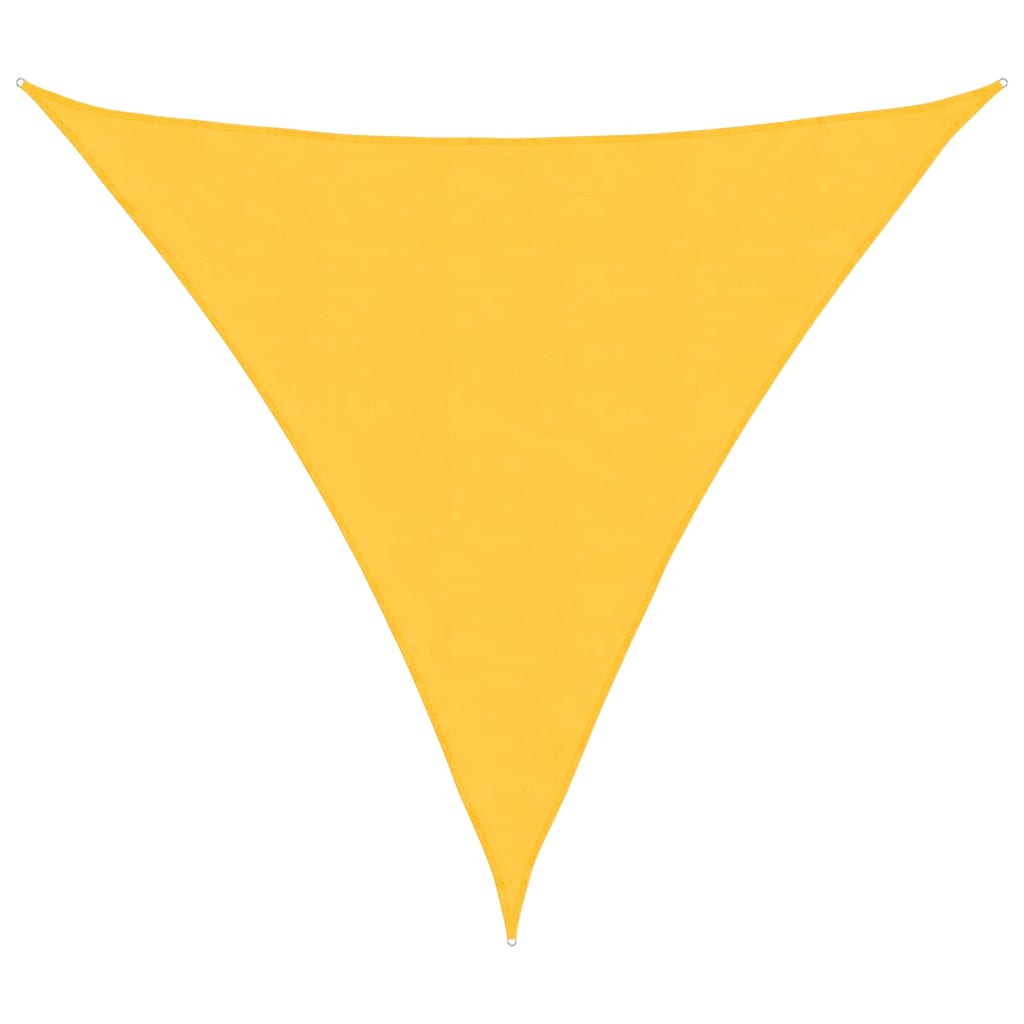 Sun Shade Sail Yellow 2x2x2 m 100% Polyester Oxford