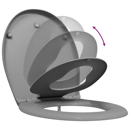 Toilet Seat Grey 47 x 37 x 4 cm Duroplast