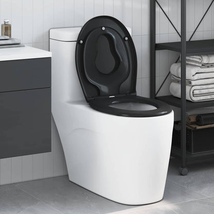 Toilet Seat Black 47 x 37 x 4 cm Duroplast