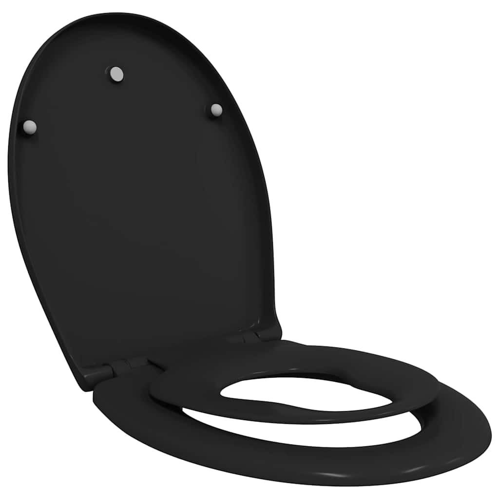 Toilet Seat Black 47 x 37 x 4 cm Duroplast