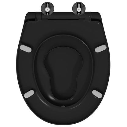 Toilet Seat Black 47 x 37 x 4 cm Duroplast