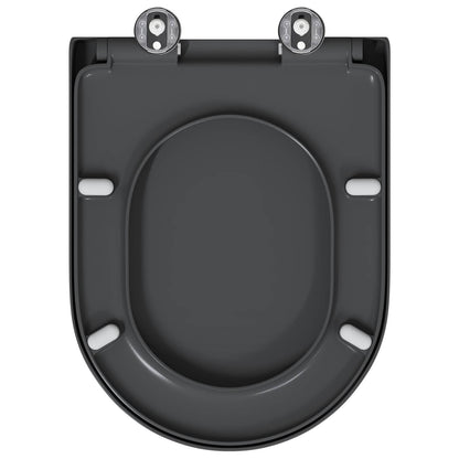 Toilet Seat Anthracite 49 x 36 x 4 cm Duroplast