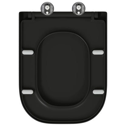 Toilet Seat Black 47.5 x 35 x 3.6 cm Duroplast