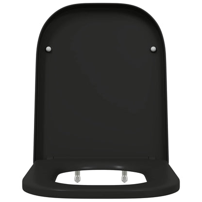 Toilet Seat Black 47.5 x 35 x 3.6 cm Duroplast