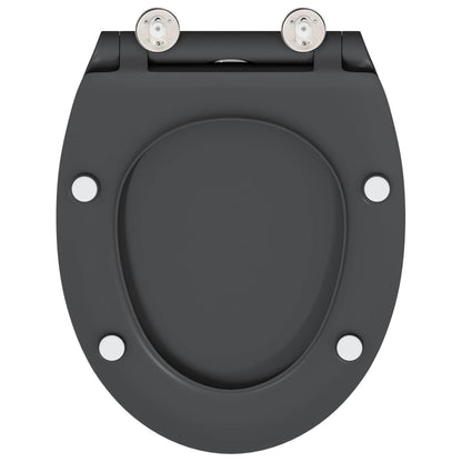 Toilet Seat Anthracite 45.5 x 37.5 x 3.8 cm Duroplast