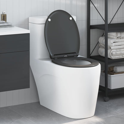 Toilet Seat Anthracite 45.5 x 37.5 x 3.8 cm Duroplast