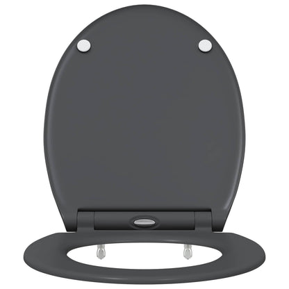 Toilet Seat Anthracite 45.5 x 37.5 x 3.8 cm Duroplast