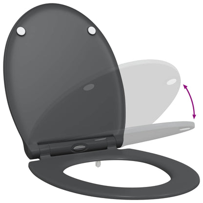 Toilet Seat Anthracite 45.5 x 37.5 x 3.8 cm Duroplast
