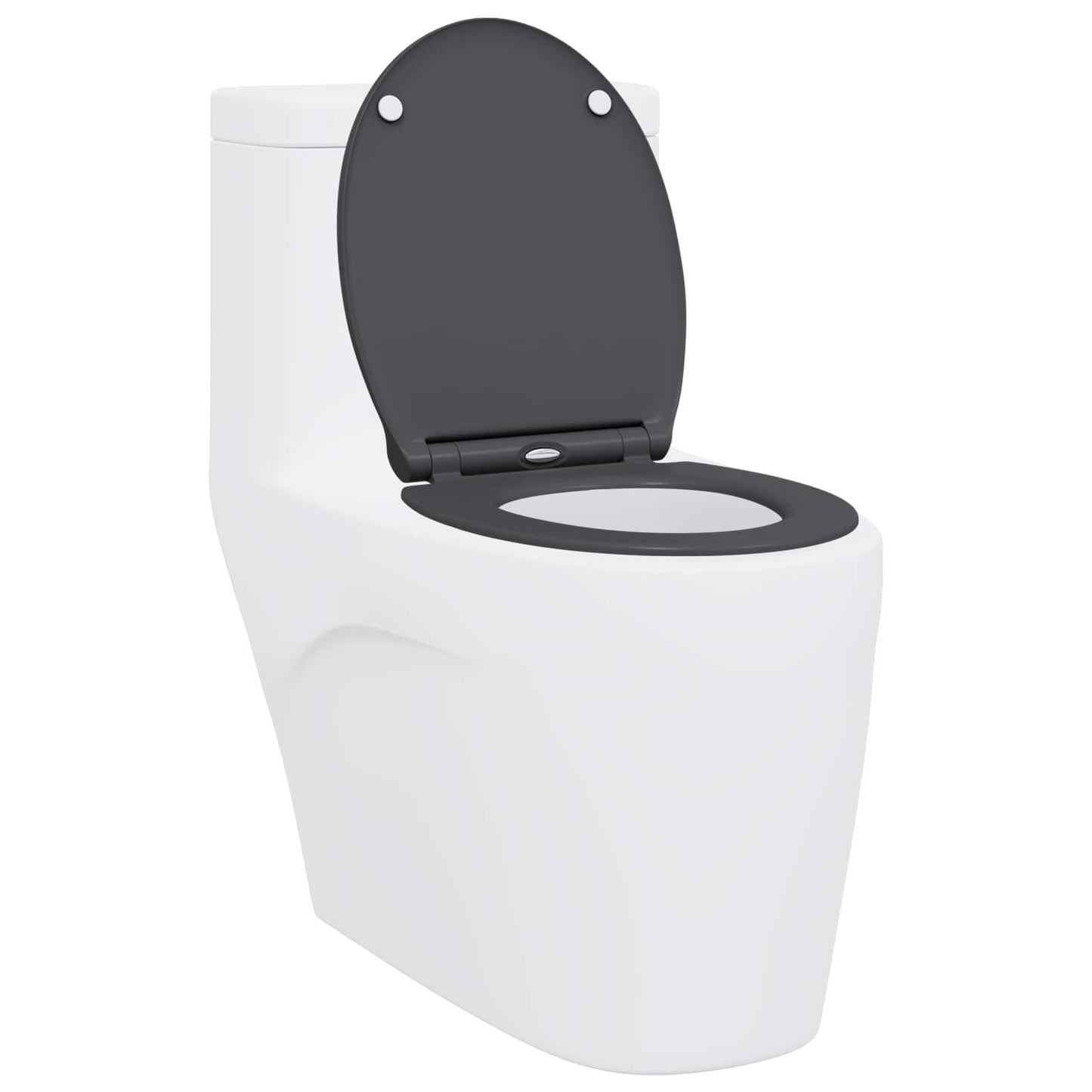 Toilet Seat Anthracite 45.5 x 37.5 x 3.8 cm Duroplast
