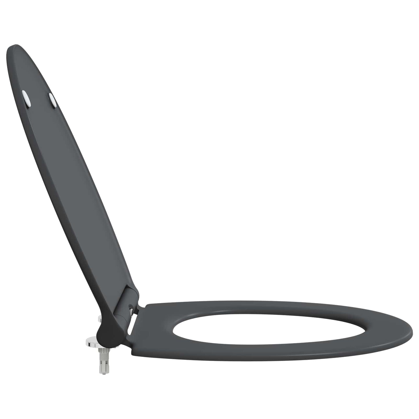 Toilet Seat Anthracite 45.5 x 37.5 x 3.8 cm Duroplast