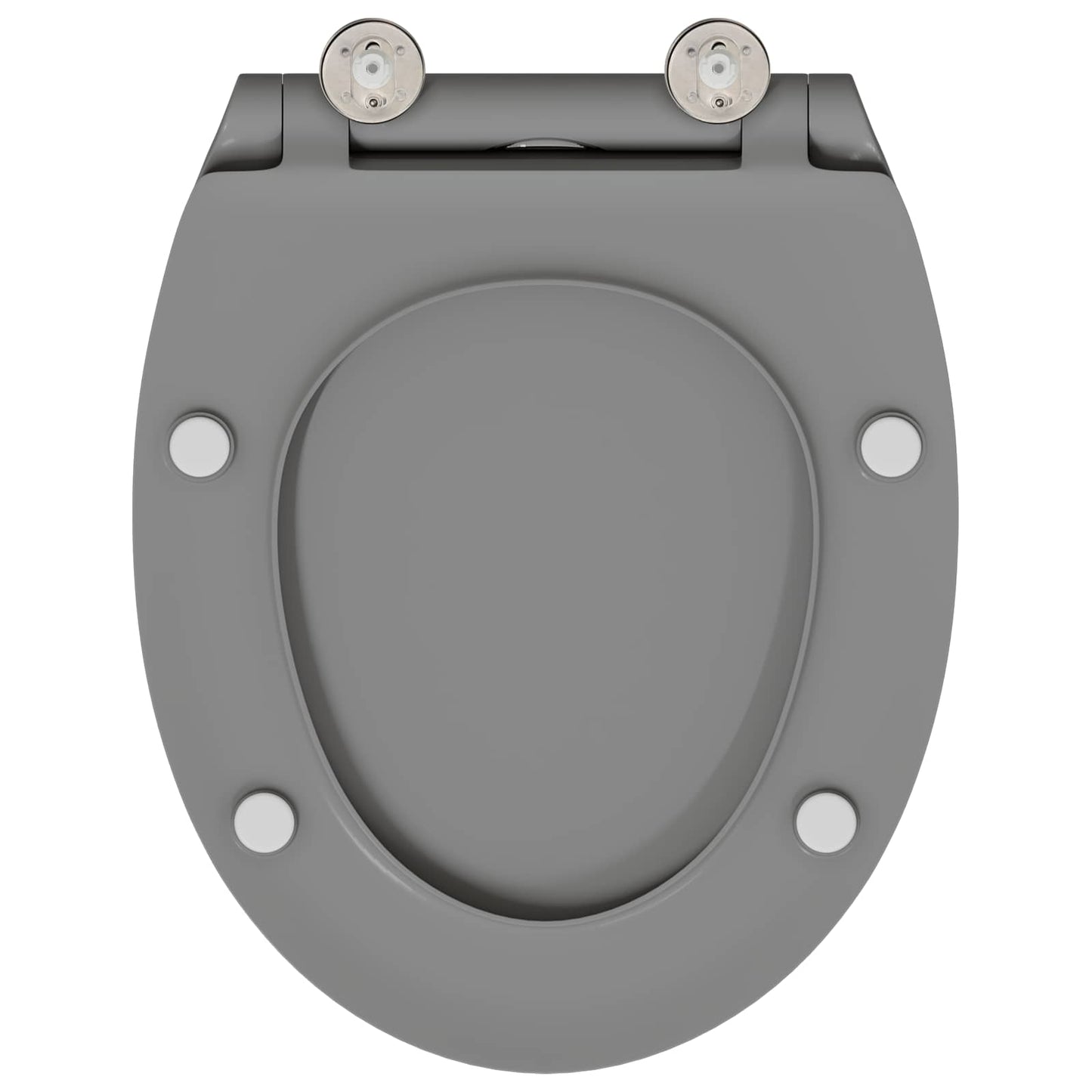 Toilet Seat Grey 45.5 x 37.5 x 3.8 cm Duroplast