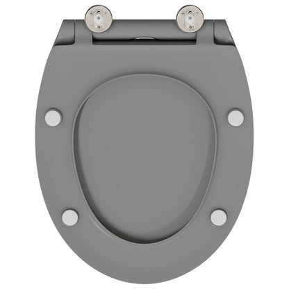 Toilet Seat Grey 45.5 x 37.5 x 3.8 cm Duroplast