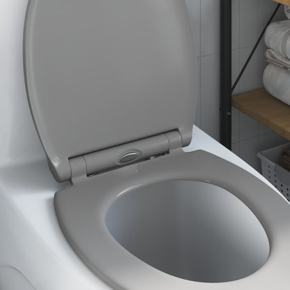 Toilet Seat Grey 45.5 x 37.5 x 3.8 cm Duroplast