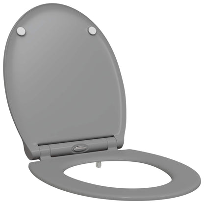 Toilet Seat Grey 45.5 x 37.5 x 3.8 cm Duroplast