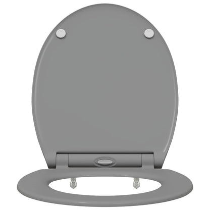 Toilet Seat Grey 45.5 x 37.5 x 3.8 cm Duroplast