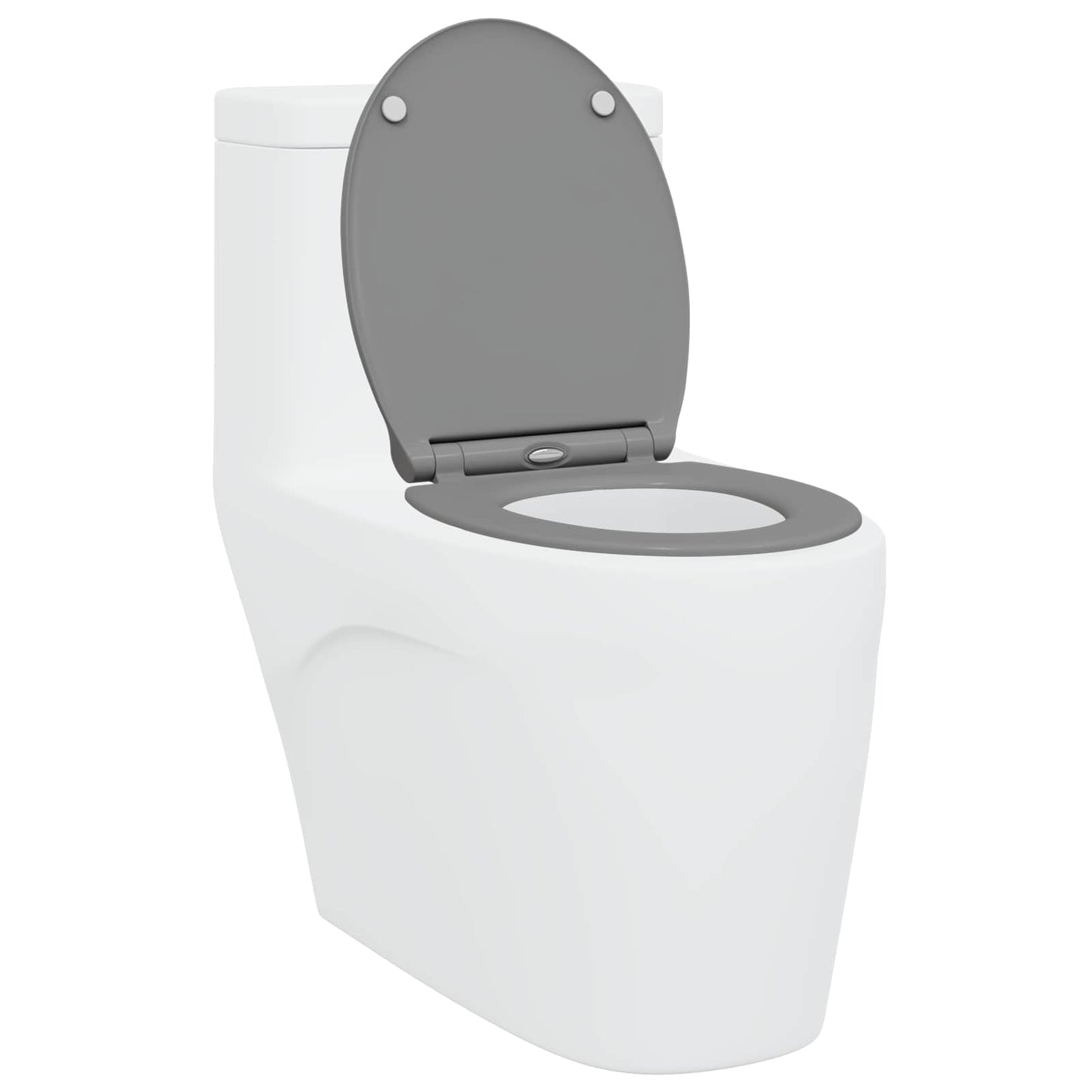 Toilet Seat Grey 45.5 x 37.5 x 3.8 cm Duroplast