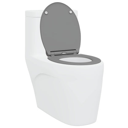 Toilet Seat Grey 45.5 x 37.5 x 3.8 cm Duroplast