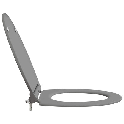 Toilet Seat Grey 45.5 x 37.5 x 3.8 cm Duroplast