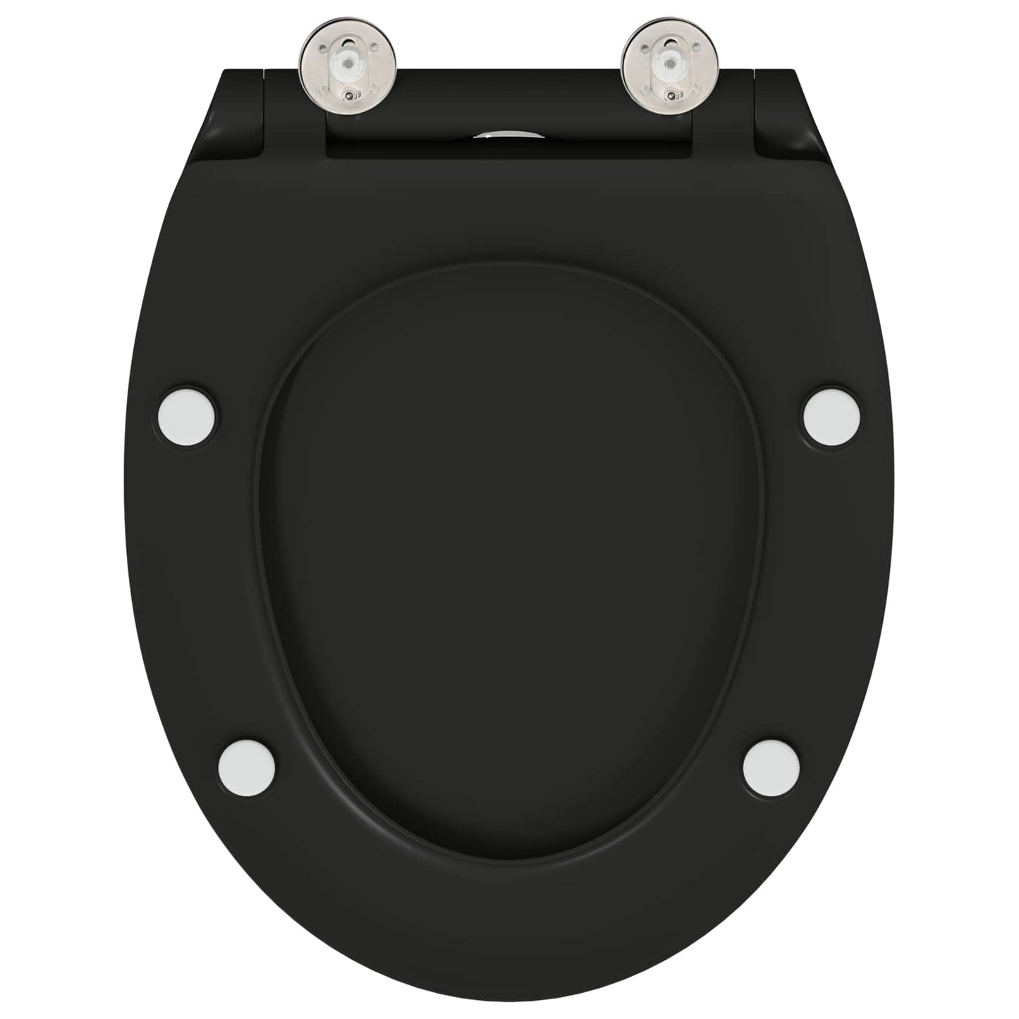 Toilet Seat Black 45.5 x 37.5 x 3.8 cm Duroplast