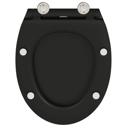 Toilet Seat Black 45.5 x 37.5 x 3.8 cm Duroplast
