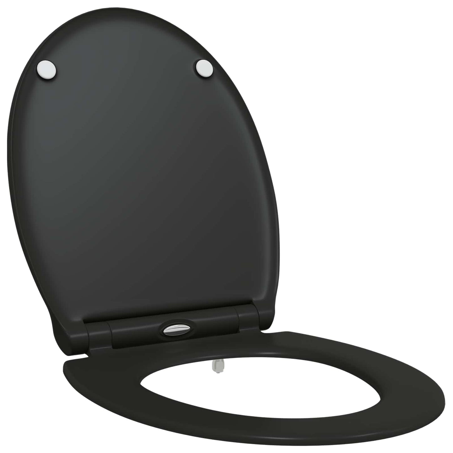 Toilet Seat Black 45.5 x 37.5 x 3.8 cm Duroplast