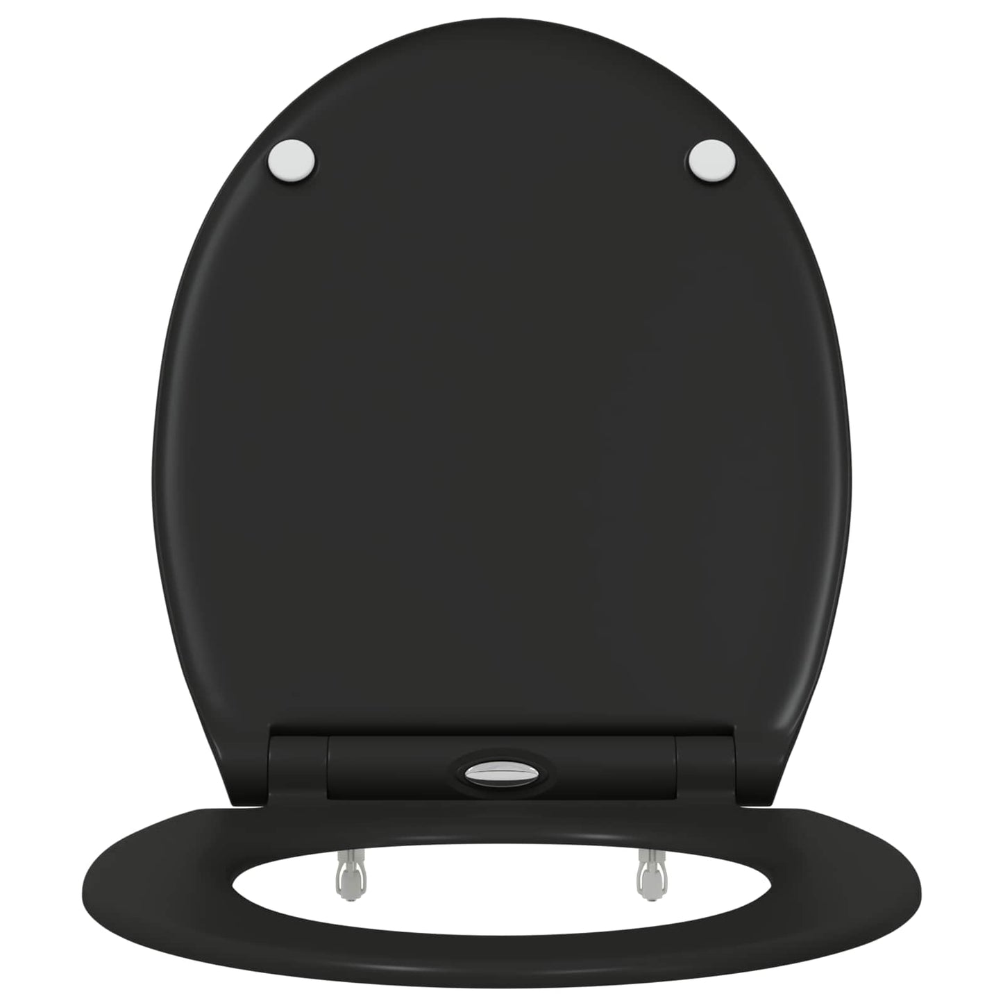Toilet Seat Black 45.5 x 37.5 x 3.8 cm Duroplast