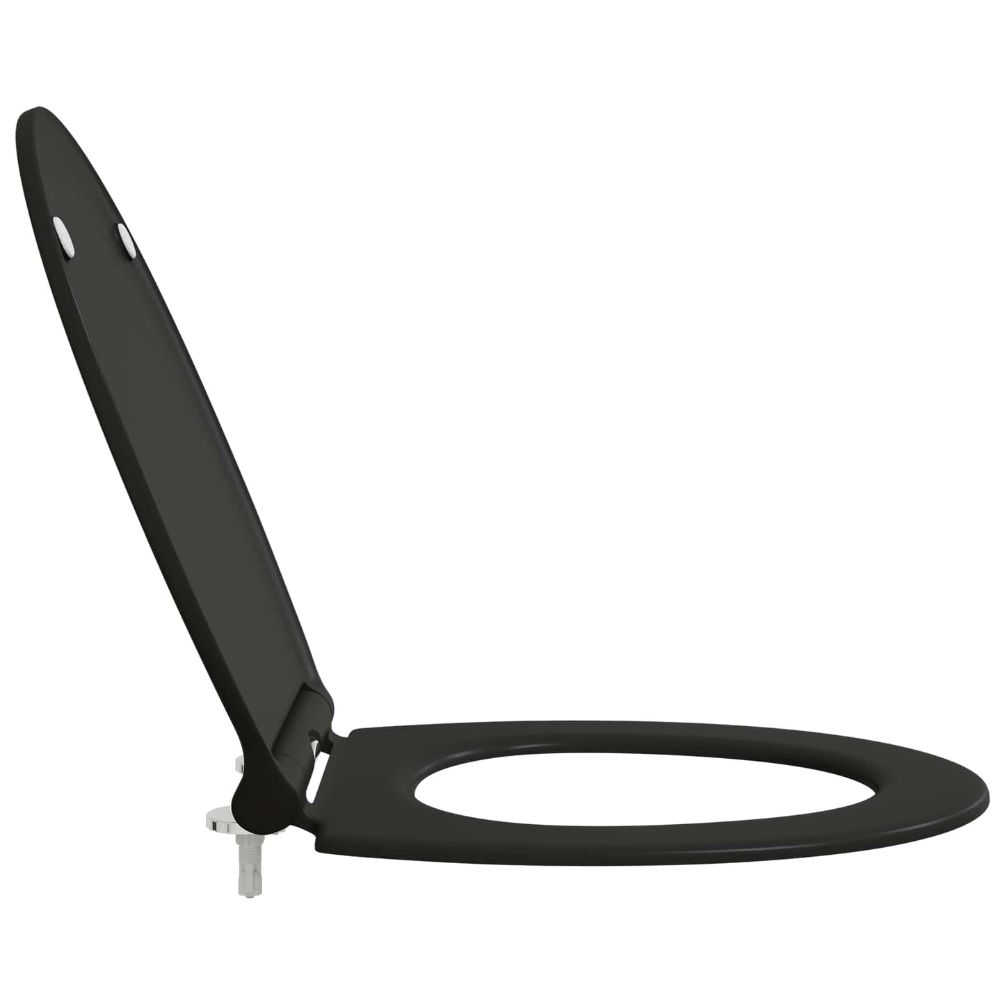 Toilet Seat Black 45.5 x 37.5 x 3.8 cm Duroplast