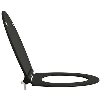 Toilet Seat Black 45.5 x 37.5 x 3.8 cm Duroplast