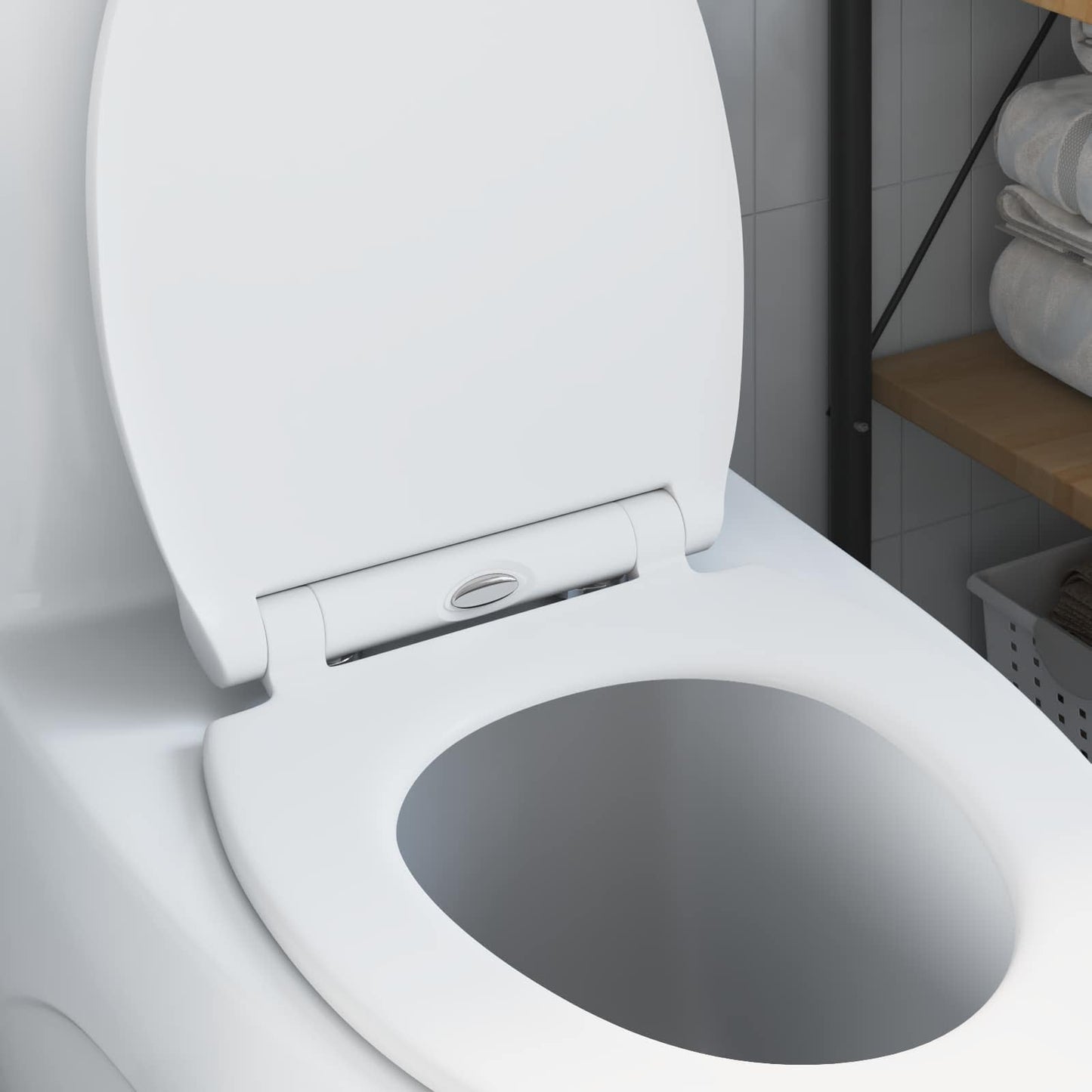 Toilet Seat White 45.5 x 37.5 x 3.8 cm Duroplast