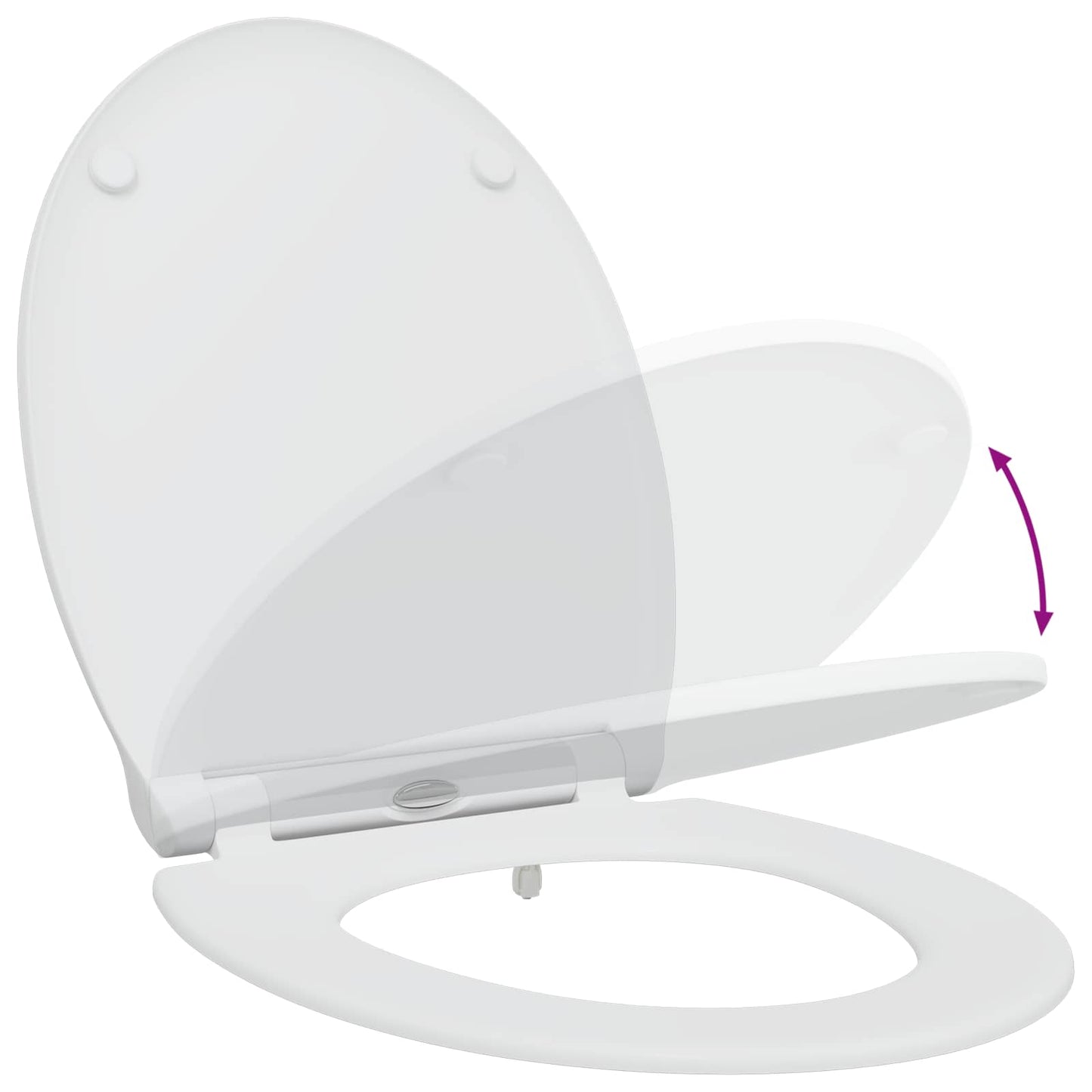 Toilet Seat White 45.5 x 37.5 x 3.8 cm Duroplast