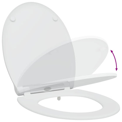 Toilet Seat White 45.5 x 37.5 x 3.8 cm Duroplast