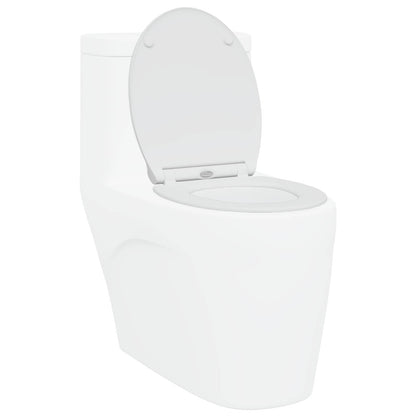 Toilet Seat White 45.5 x 37.5 x 3.8 cm Duroplast