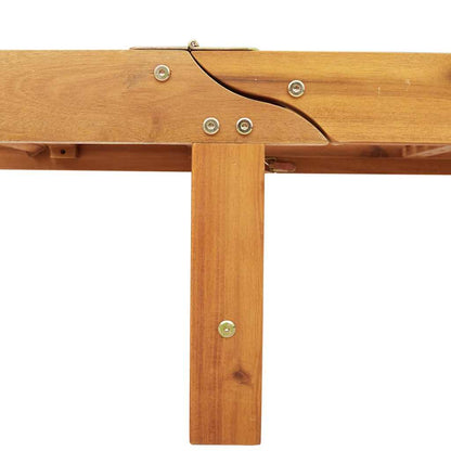 Sun Loungers 2 pcs with Wheels Solid Wood Acacia