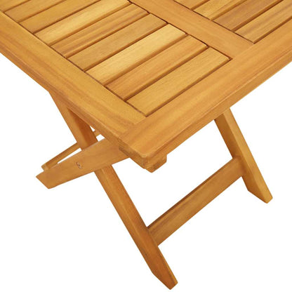 Wheeled Sun Loungers 2 pcs with Table Solid Wood Acacia