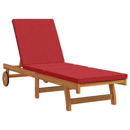 Sun Lounger Reclining 2-person 3 pcs Brown Solid Acacia Wood