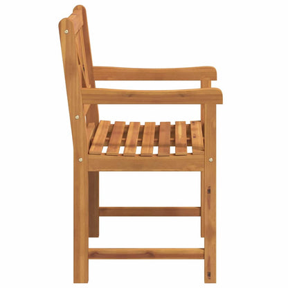 Garden Chairs 4 pcs Natural Solid Acacia Wood