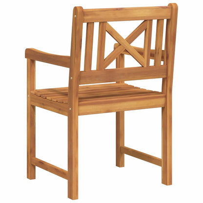 Garden Chairs 6 pcs Natural Solid Acacia Wood