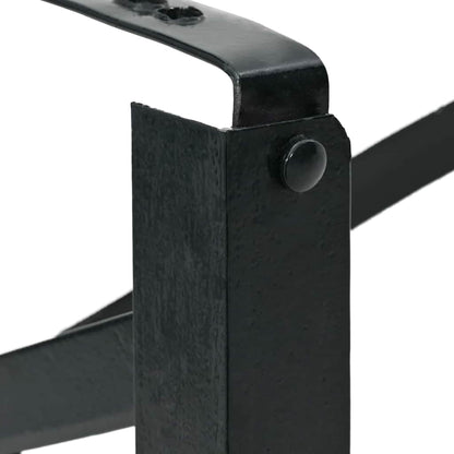 Beer Table Leg 2 pcs Black 39 x 3 x 75 cm Powder-Coated Steel