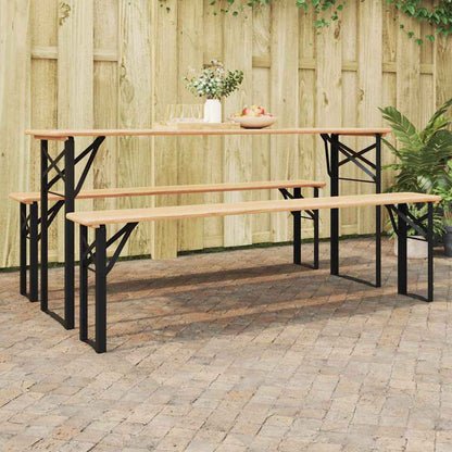 Beer Table Leg 2 pcs Black 39 x 3 x 75 cm Powder-Coated Steel